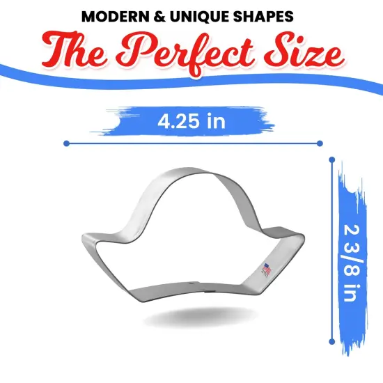 CookieCutter.com 4.25 in Pirate Hat Cookie Cutter Shapes Made in USA,  {2}