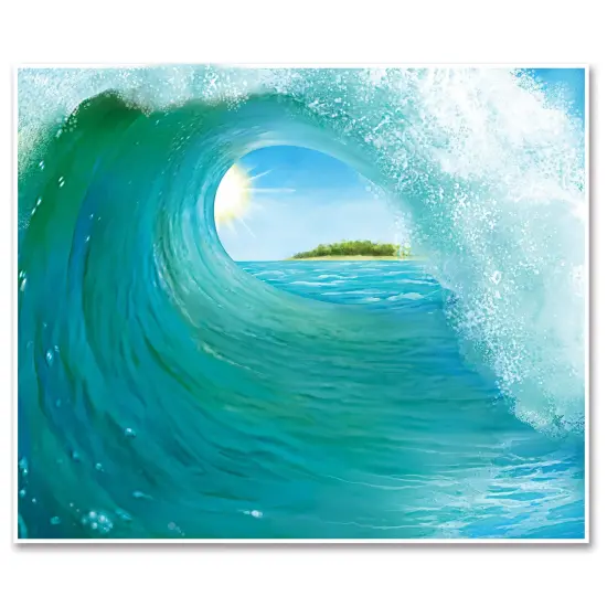 Surf Wave Insta-Mural (Pack of 6) {1}