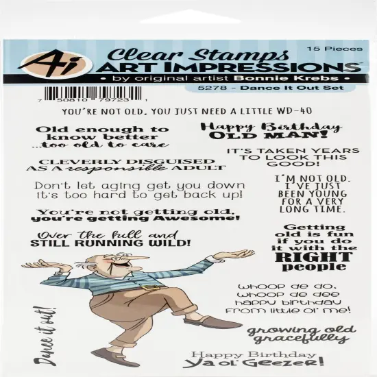 Art Impressions Laugh Lines Clear Stamp-Dance It Out {1}