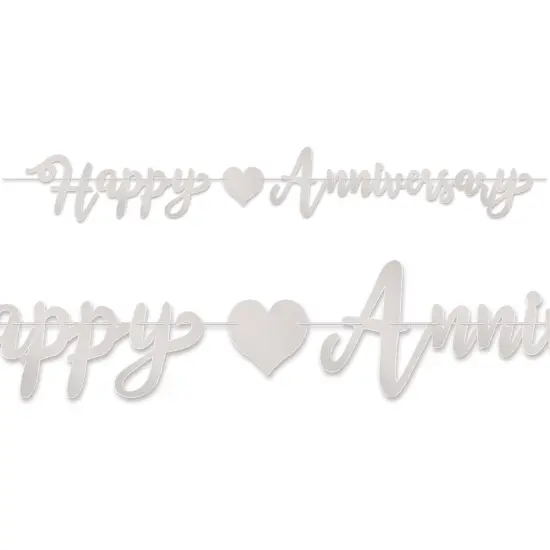 Foil Happy Anniversary Streamer, (Pack of 12) {1}