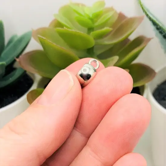 4, 20 or 50 Pieces: Rhodium Silver Round Cup Bails {4}