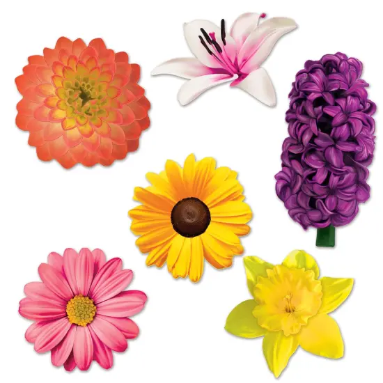Flower Cutouts, (Pack Of 12) {1}