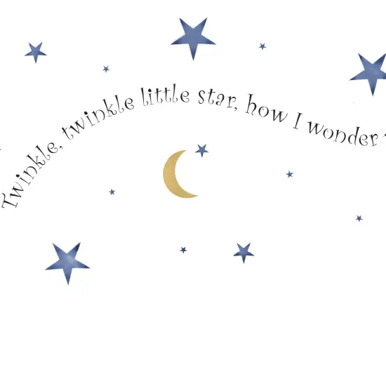 Twinkle, Twinkle Star Wall Stencil | 3077 by Designer Stencils | Word & Phrase Stencils | Reusable Art Craft Stencils for Painting on Walls, Canvas, Wood | Reusable Plastic Paint Stencil for Home Makeover | Easy to Use & Clean {2}