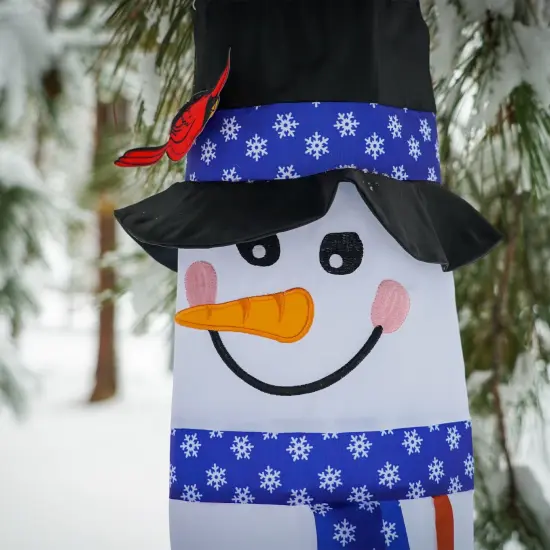 In the Breeze Lil' Snowman 3D 40 Inch Windsock - Hanging Winter Decoration - Outdoor Holiday décor {4}