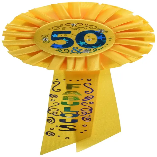 50 & Fabulous Rosette (Pack of 6) {1}
