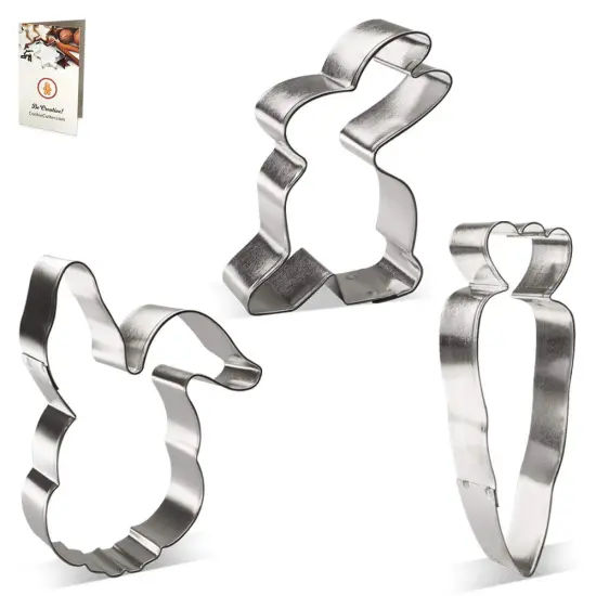 Easter Cookie Cutter 3 Pc Set, CookieCutter.com, Tin Plated Steel, Handmade in the USA {3}