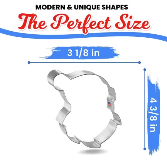 Santa Face Cookie Cutter 4.25", CookieCutter.com, Tin Plated Steel, Handmade in the USA {2}