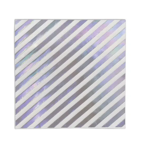 Iridescent Stripes Beverage Napkins, (Pack Of 12) {1}