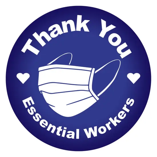 Thank You Essential Workers Button, (Pack of 6) {1}