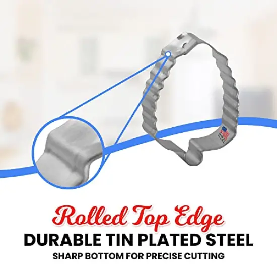 Mini Pinecone Cookie Cutter 1.25 Inch, CookieCutter.com, Tin Plated Steel, Handmade in the USA {3}