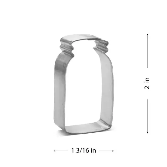 Mini Mason Jar Cookie Cutter 2 in M184 - CookieCutter.com - USA Tin Plated Steel {2}