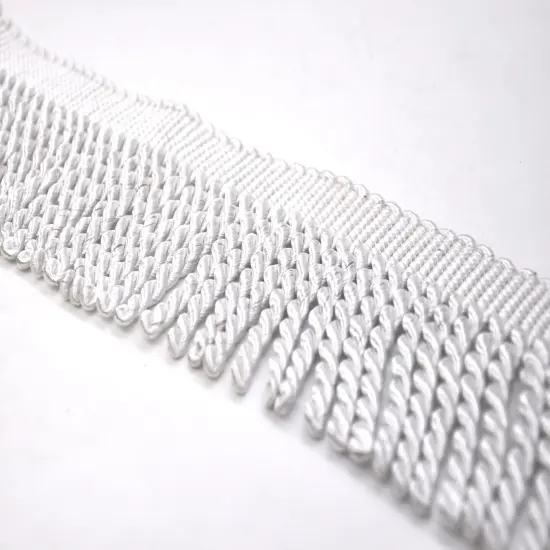 Belagio Bullion Fringe Trim, 4" Wide, Softer Collection, 15 Yards, White {1}