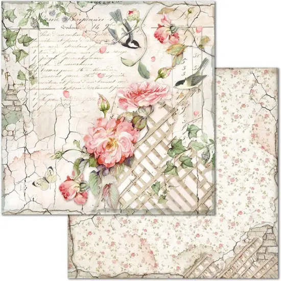Stamperia Double-Sided Paper Pad 8"X8" 10/Pkg-House Of Roses, 10 Designs/1 Each {2}