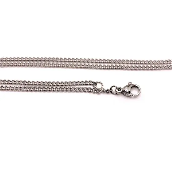 10 or 60: 19.7" Stainless Steel Pre-Made Necklace Chains {1}