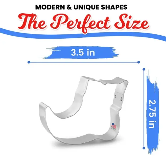 Elf Shoe Cookie Cutter 3.5 in, CookieCutter.com, Tin Plated Steel, Handmade in the USA {2}