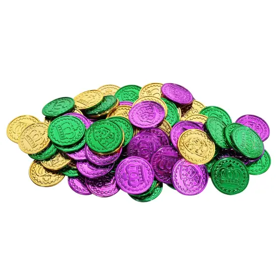 Mardi Gras Plastic Coins (Pack of 12) {1}