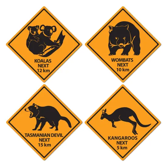 Outback Road Sign Cutouts (Pack of 12) {1}