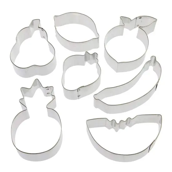 Fruit Cookie Cutter 7 Pc Se, CookieCutter.com, Tin Plated Steel, Handmade in the USA {2}