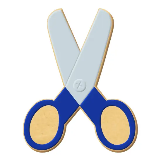 CookieCutter.com 3.5 in Scissors Handmade in USA School Salon Kids Baking Tin Plated Steel {2}