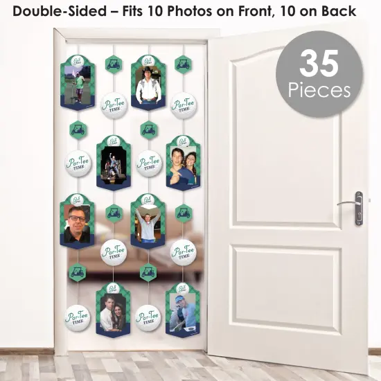 Big Dot of Happiness Par-Tee Time - Golf - Birthday or Retirement Party Vertical Photo Garland 35 Pieces {3}
