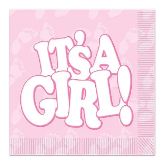 It's A Girl! Luncheon Napkins (Pack of 12) {1}
