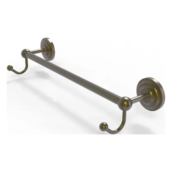 Prestige Que New Collection 24 Inch Towel Bar With Integrated Hooks - Pqn-41-24-Hk-Abr {1}