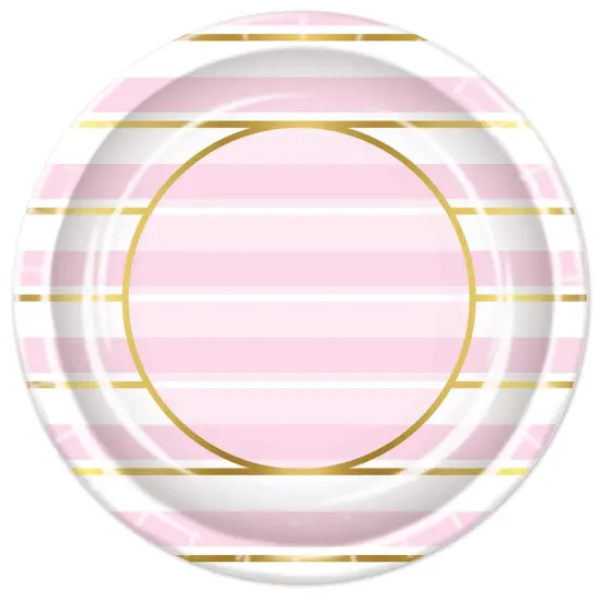 Striped Plates, (Pack Of 12) {1}