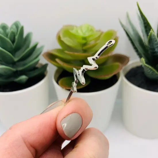 4, 20 or 50 Pieces: Silver EKG Heartbeat Connector Charms {5}