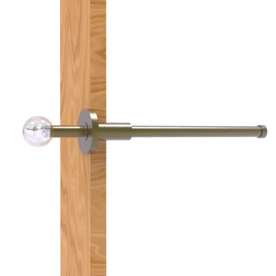 Clearview Collection Retractable Pullout Garment Rod - Antique Brass {1}