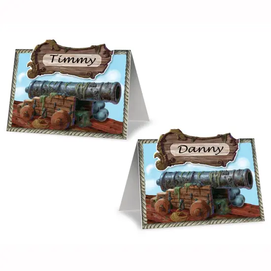 Pirate Cannon Place Cards (Pack Of 12) {1}