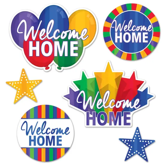 Foil Welcome Home Cutouts, (Pack of 12) {1}