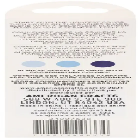 American Crafts - Sketch Markers Collection - Dual Tip - Chisel and Fine Point - Glacier 3 Pack 34007538 {4}