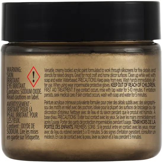 FolkArt Design Creme Paint 3oz-Gold {1}