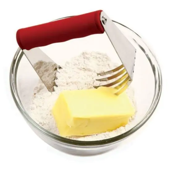 Norpro Grip-EZ Handle Stainless Steel Blade Pastry Dough Blender - Red {2}