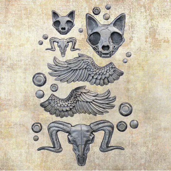 Finnabair Decor Moulds 5"X8"-Amun & Bast {2}