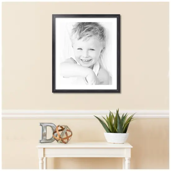 ArtToFrames 24x28" Matted Picture Frame with 20x24" Single Mat Photo Opening Framed in 1.25" Black and 2" Mat (FWM-4083-24x28) {2}