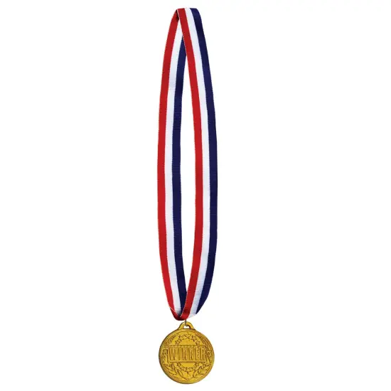 Winner Medal W/Ribbon, (Pack Of 12) {1}