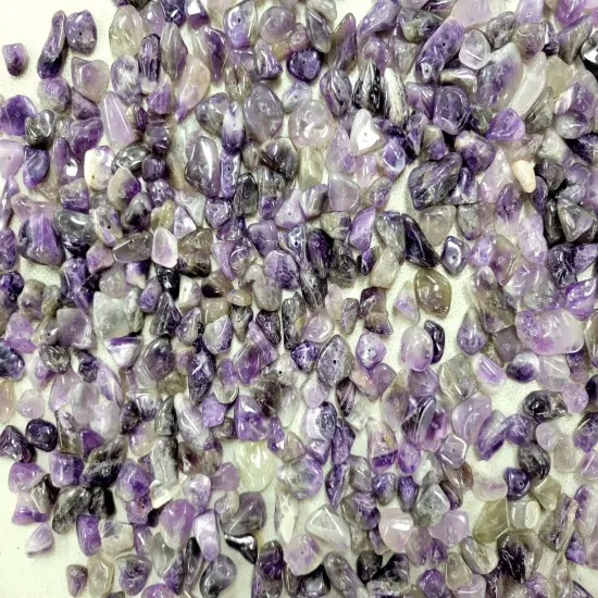 Drilled Tumbled Amethyst Crystal Chips {5}