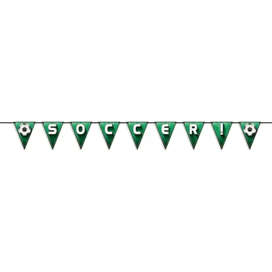 Soccer!/Football Pennant Streamer, (Pack Of 12) {1}
