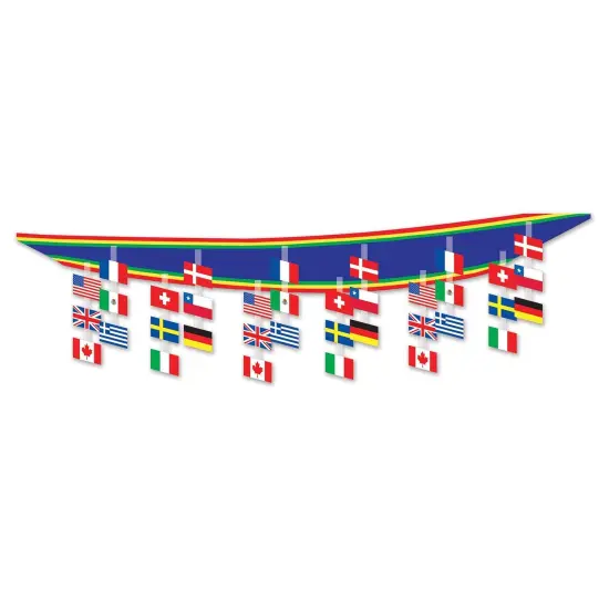 International Flag Ceiling Decor (Pack of 6) {1}