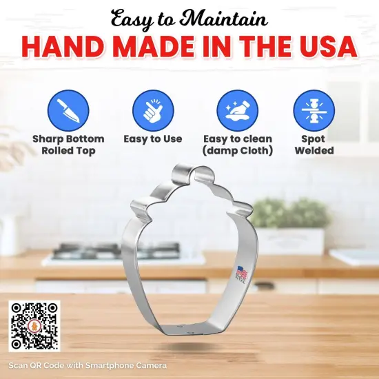 Cookie Jar Cookie Cutter 3.5 in, CookieCutter.com, Tin Plated Steel, Handmade in the USA {3}