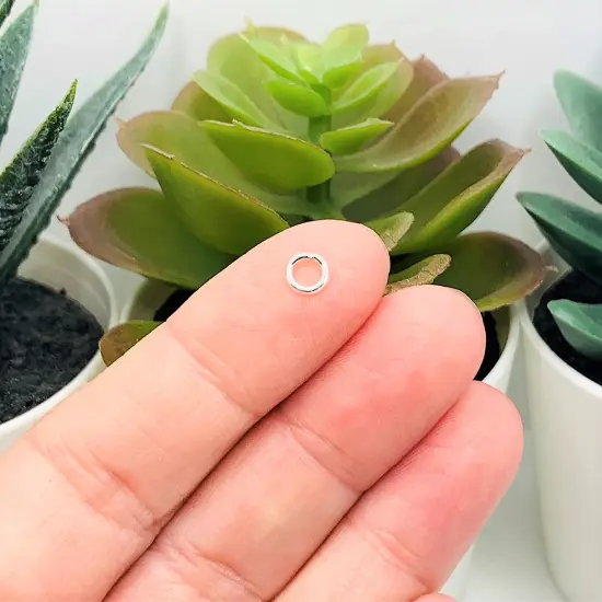 100, 500 or 1,000 Pieces: 5 mm Silver Plated Open Jump Rings, 18g {3}