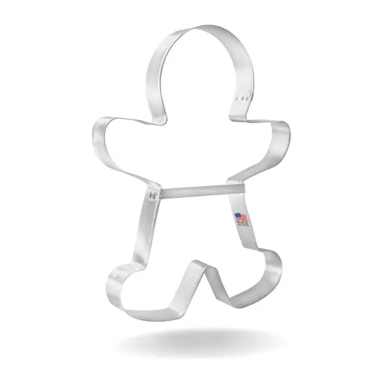 Extra Large Gingerbread Man with Brace Cookie Cutter 8.5 in, CookieCutter.com, Tin Plated Steel, Handmade in the USA {2}