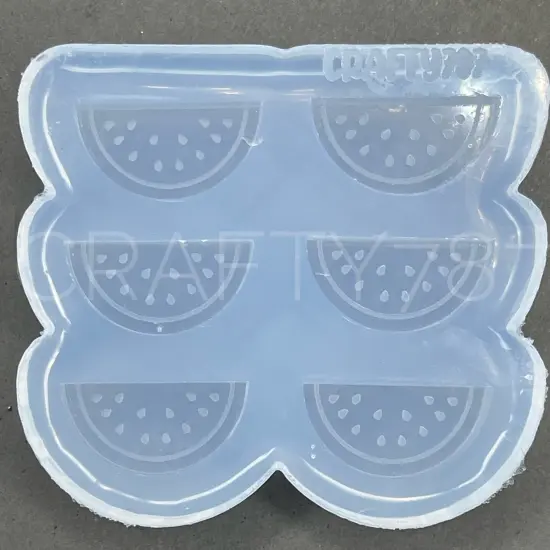 Watermelon Earring Stud Silicone Mold Style 2 (B10) {3}