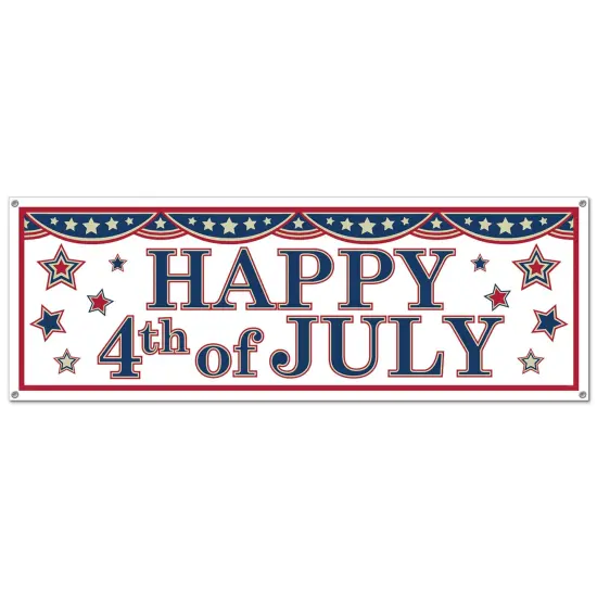 4th Of July Sign Banner, (Pack of 12) {1}