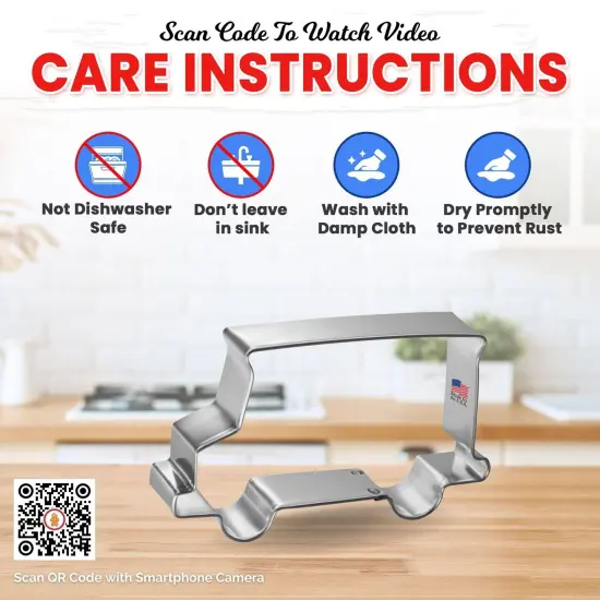 Delivery Truck Cookie Cutter 4 1/8 in, CookieCutter.com, Tin Plated Steel, Handmade in the USA {4}