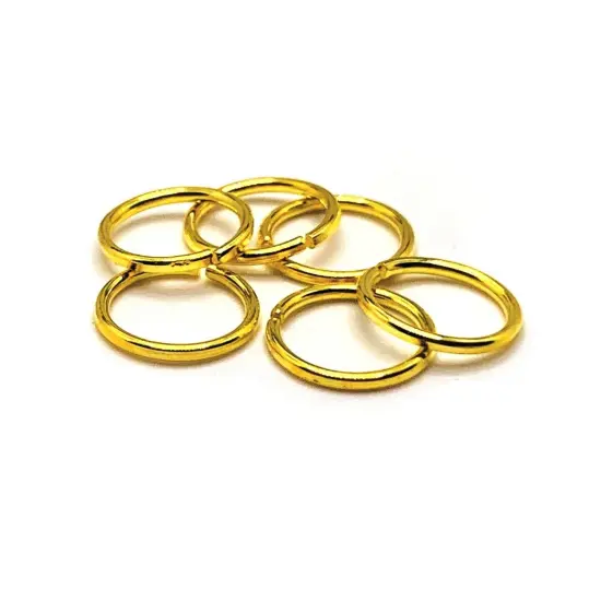 100, 500 or 1,000 Pieces: 10 mm Gold Plated Open Jump Rings, 18g {1}