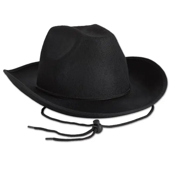 Black Felt Cowboy Hat, (Pack of 6) {1}