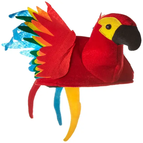 Plush Parrot Hat (Pack of 6) {1}