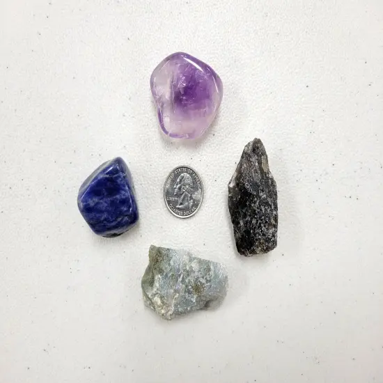 Crystals For Scorpio Zodiac Sign, Amethyst Smoky Quartz Sodalite Labradorite {2}
